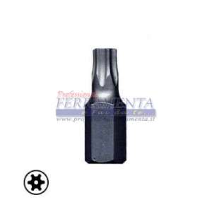 INSERTO TORX TX 25 C/FORO IN CROMO VANADIO