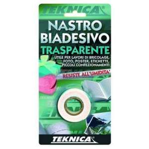 NASTRO BIADESIVO MM. 19X5 MT. TRASPARENTE