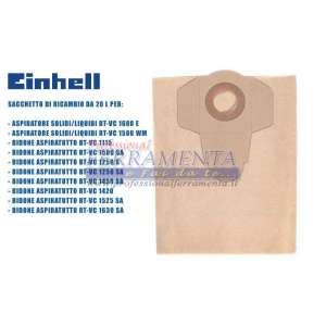 SACCHETTI IN CARTA X BID.ASPIR.EINHELL LT.20 PZ.5