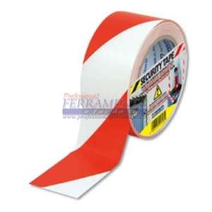 NASTRO SEGNALETICO MM. 50X 33MT. ADESIVO BIANCO-ROSSO