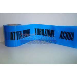 NASTRO SEGNALETICO MM.100X200MT. ACQUA-AZZURRO