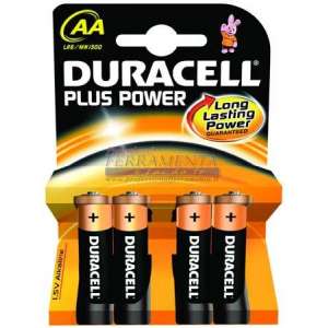 BATTERIA DURACELL PLUS POWER AA MN1500 STILO PZ.4