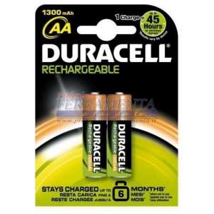 BATTERIA DURACELL RICAR.VALUE 1300MAH PZ.2 AA STILO