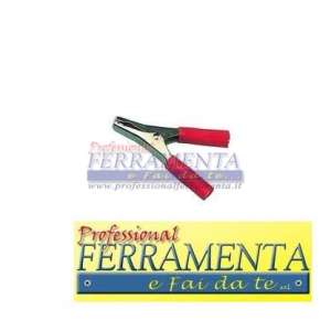 PINZA PORTACORRENTE X BATTERIA COCCODRILLO 6 AMP ROSSA