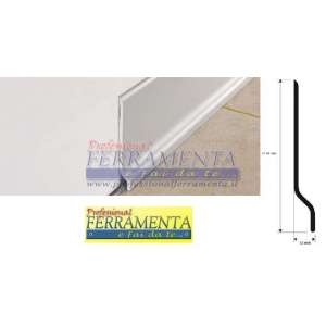 BATTISCOPA IN PLASTICA 2MT. MM.80X8 BIANCO