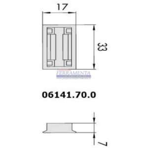 INSERTO IN NYLON X RULLO DA CONTROPIASTRA CISA 06141 70