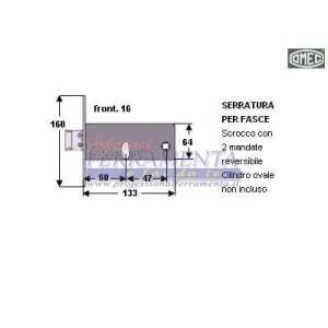 SERRATURA OMEC INFIL. X FASCIA ART. 380 E/60