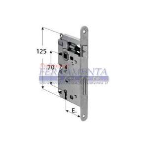 SERRATURA PATENT E. 40 BASE TONDA CROMO SATINATO