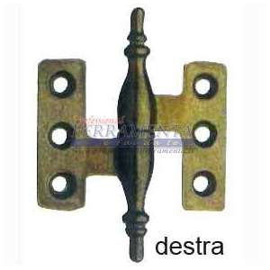 CERNIERA BAROCCO MM.65X55 OTT. BRONZATO DESTRA