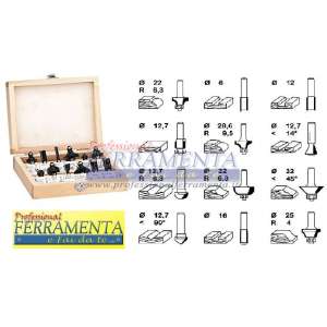 FRESE X LEGNO DA FRASATRICE MM. 8 SET 12 PZ.