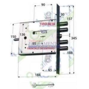 SERRATURA POTENT BETA BLIND. A DOPPIA MAPPA 4 CAT+SCR. 1900N4B SX