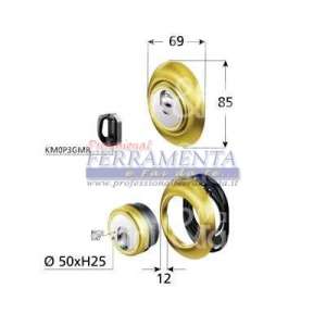 DEFENDER MAGNETICO DISEC INT.38 CON 3 CHIAVI CROMO SATINATO